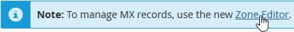 MX records zona DNS