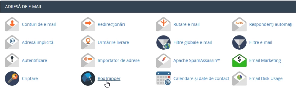 Boxtrapper Cont cPanel