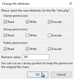 Change file attributes