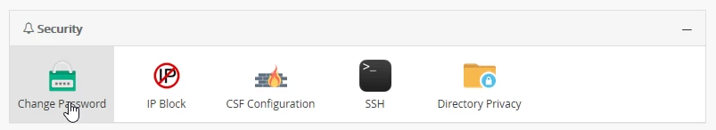 Jelszó megváltoztatása Webuzo panel