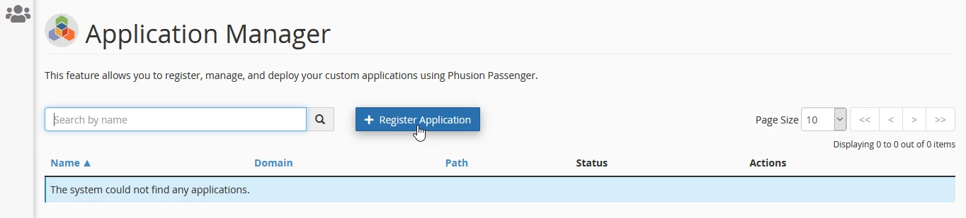 register new application